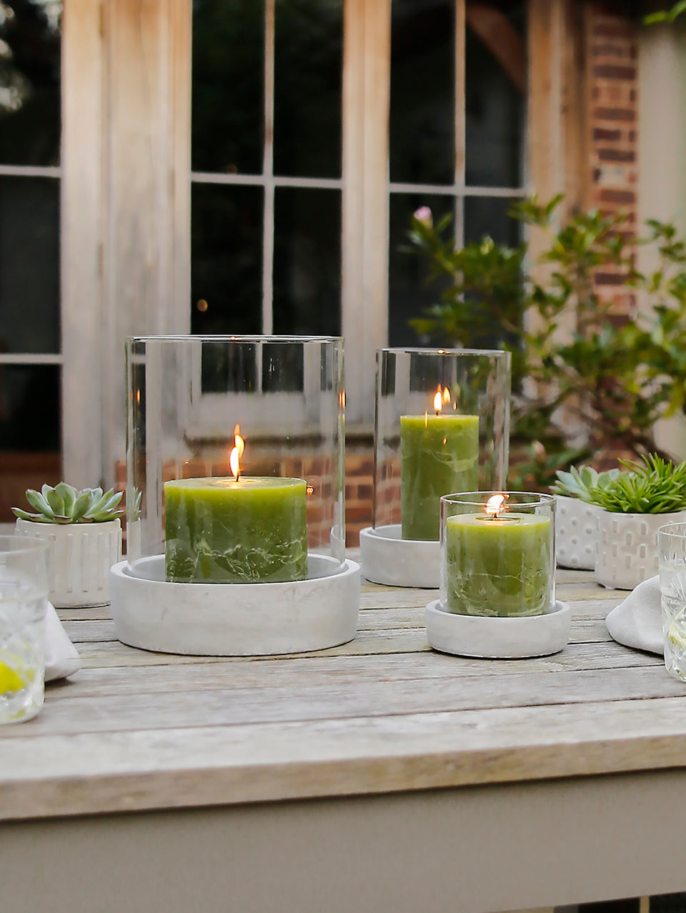 Concrete Hurricane Candle Holder