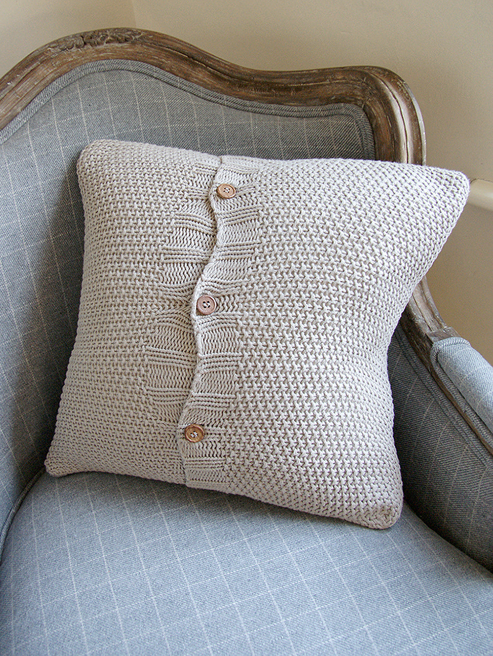 Stone Moss Stitch Cushion
