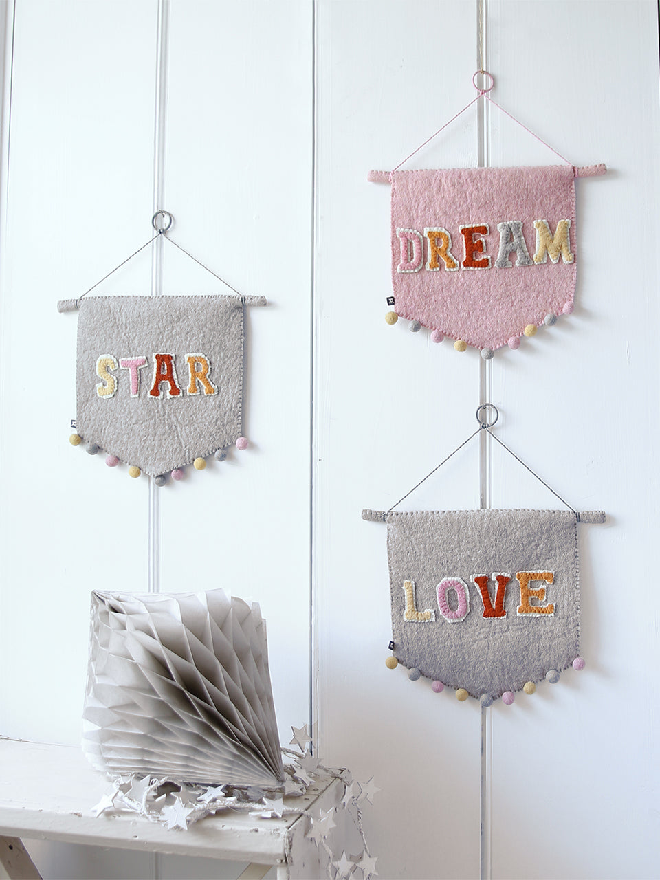 Pastel Felt Pennant Flag