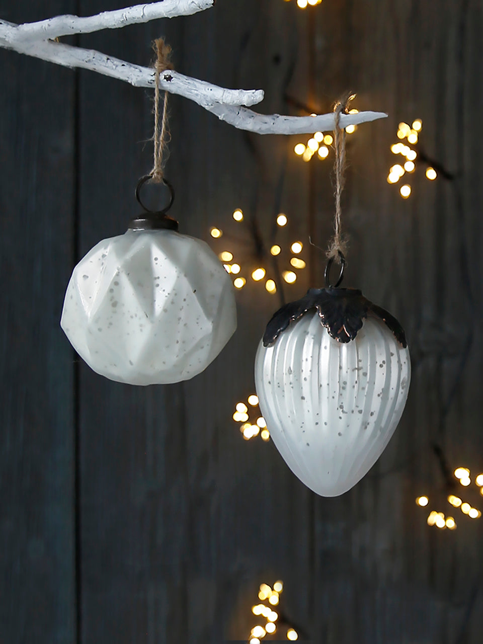 Antique White Christmas Bauble