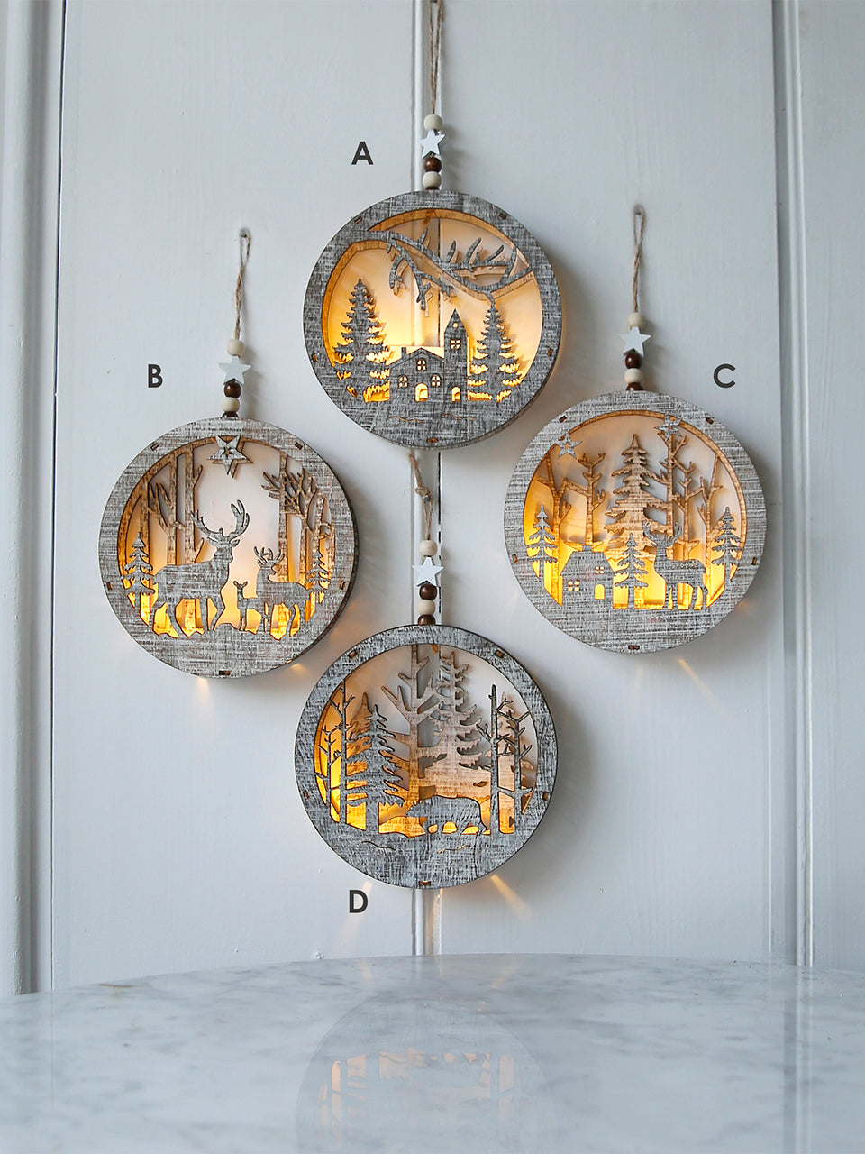 Winter Illuminated Scenes Tree Decoration