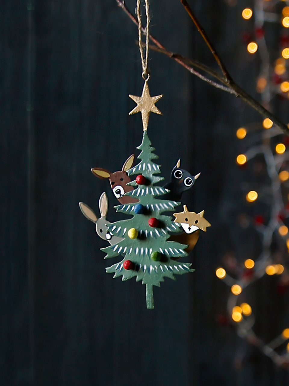 Woodland Animals Christmas Tree Hanging Decoration